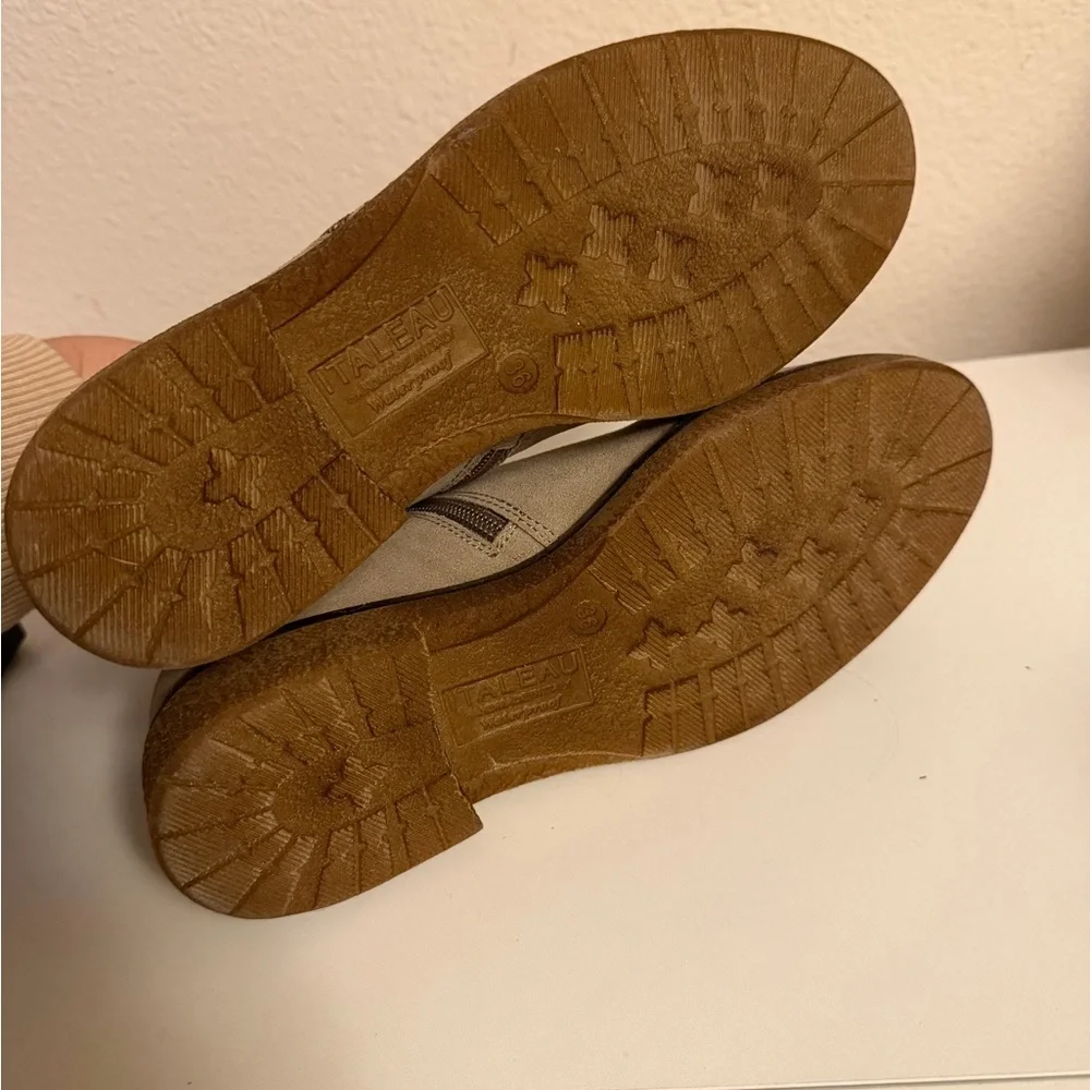 ITALEAU | Waterproof Foliana Booties Taupe Lavato Size 36 Made in Italy